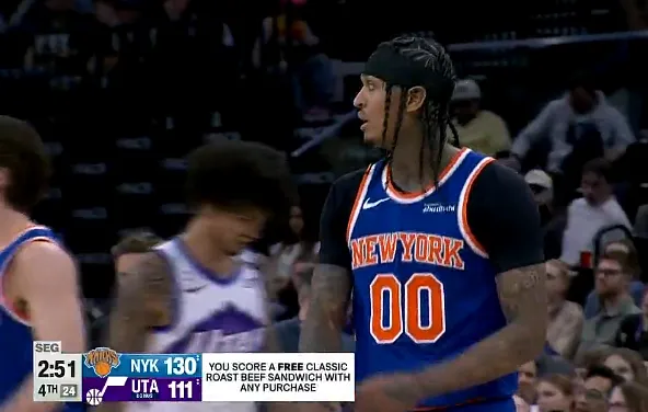 开云体验-克拉克森末节5中5砍下13分，尼克斯末节轰出34-17逆转爵士